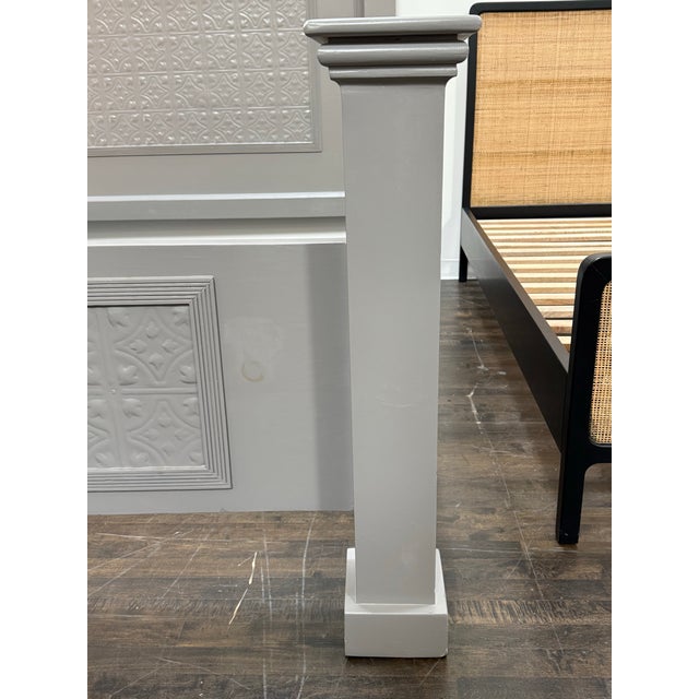 2000 - 2009 California King Size Gray Arched Panel Bed Frame For Sale - Image 5 of 12