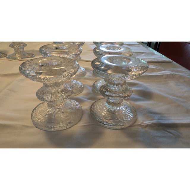 Set of 6 Iittala FESTIVO FOUR Ring Candlesticks, design Timo Sarpaneva, Finland DIMENSIONS 3ʺW × 3ʺD × 3ʺH STYLES Mid-...