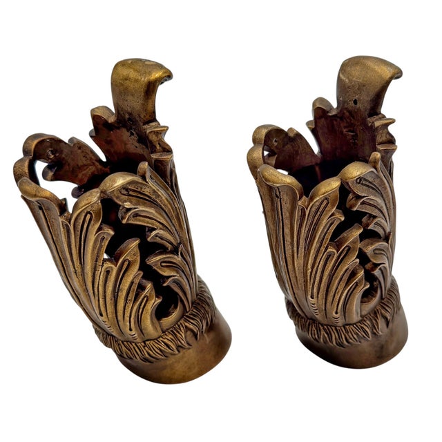 Large Pair of French Gilt Bronze Hoof & Acanthus Sabots, France, Circa 1900 For Sale - Image 10 of 12