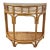 Demi-Lune Franco Albini Style Bamboo & Rattan Console Table For Sale