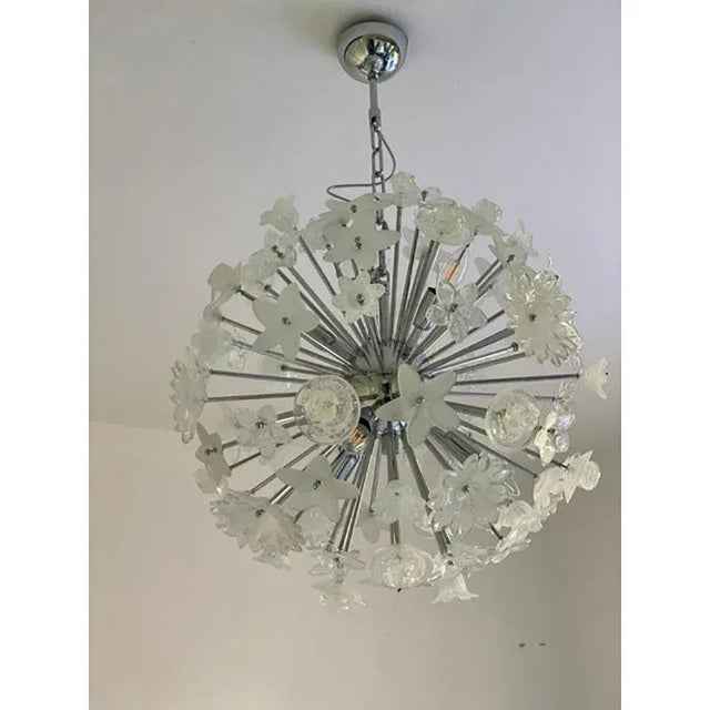 Early 21st Century Bouquet Flowers Murano Glass Sputnik Chandelier by Simoeng For Sale - Image 5 of 9