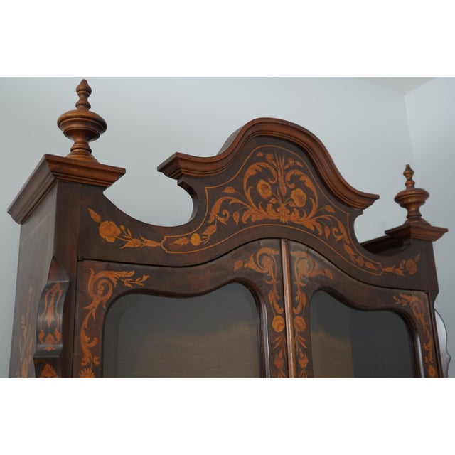 Vintage Italian Dutch Marquetry Secretary Desk For Sale - Image 12 of 18