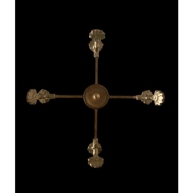 Chinoiserie Adjustable Brass Planter / Pot / Bowl Display Stand Pedestal Trestle - Andrea by Sadek For Sale - Image 3 of 10