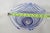 Transparent Mid Century Modern Murano Art Glass Serving Bowl With Cobalt Blue Striping 4860b For Sale - Image 8 of 12