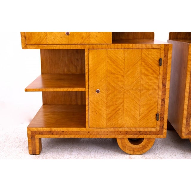 Vintage Polish Art Deco Nightstands, 1930s, Set of 2 For Sale - Image 14 of 15