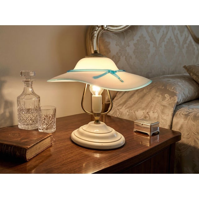 Blue Murano Glass Table Lamps from Manifattura Di Murano, 1970s, Set of 2 For Sale - Image 8 of 10