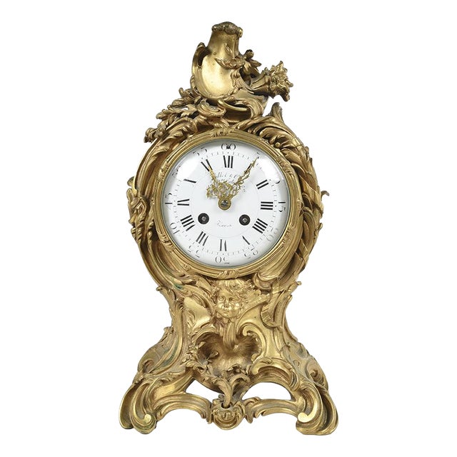 Louis XV Bronze Clock For Sale