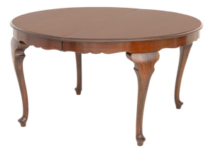 Queen Anne Style Vintage Mahogany Circular Dining Table