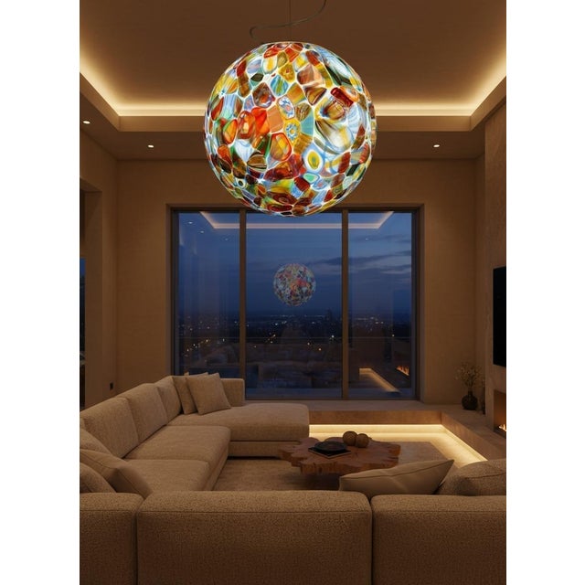 Early 21st Century Murano Suspension Chandelier by 1295 Murano For Sale - Image 5 of 5