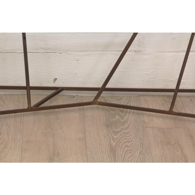 Metal Modern Iron Marble Console For Sale - Image 7 of 8