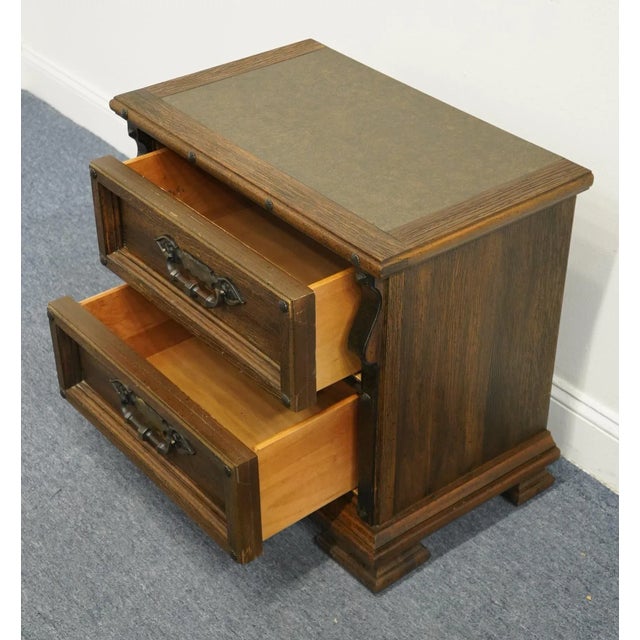 Wood Stanley Furniture Ranchero Collection Rustic Southwestern Oak 26" Nightstand 2955-81 For Sale - Image 7 of 13