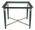 Mid Century Modern Coffee Table in Green Iron with Bronze and Brass Details For Sale