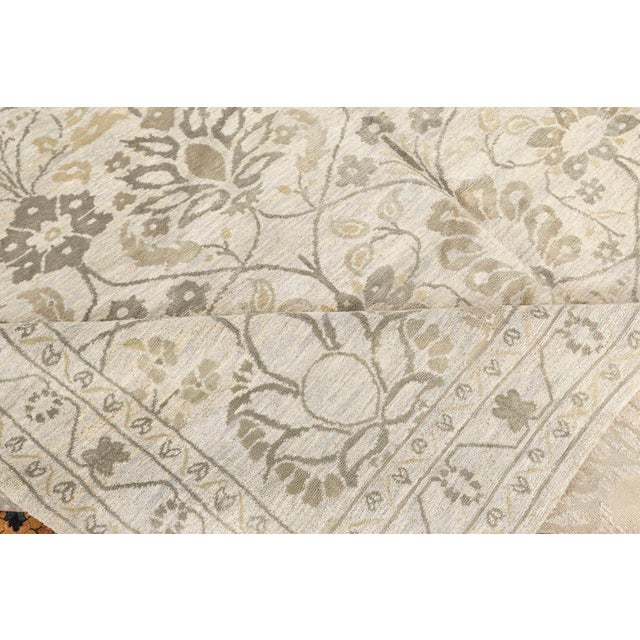 Early 21st Century Contemporary Indian Inspired Botanic Handmade Rug by Doris Leslie Blau For Sale - Image 5 of 7