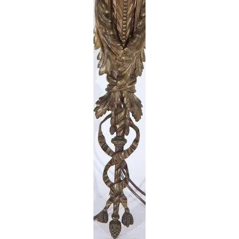 Pair of 19th c. French finely chased Two-Arm Putti Sconces with ribbon motif. Newly wired. 22"H 10.5"W