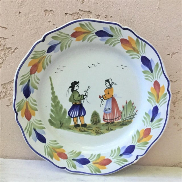 Ceramic Late 19th Century Henriot Quimper French Faience Platter For Sale - Image 7 of 9