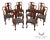 Georgian Style Set of Ten Carved Burlwood Dining Chairs For Sale