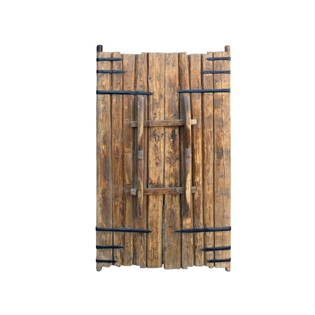 Chinese Vintage Iron Hardware Door Gate Wall Tall Panel For Sale In San Francisco - Image 6 of 12