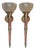 Antique Wall Sconces in Patinated Bronze and Frosted Glass, 1920s, Set of 2 For Sale