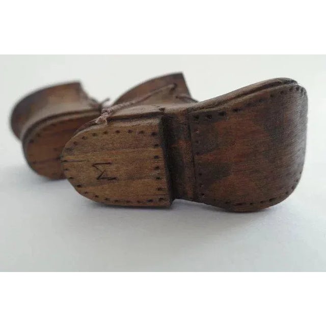 Mid 20th Century Mid 20th Century Miniature Hand Carved Boots For Sale - Image 5 of 8