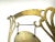 Brass Vintage Brass Table Gong With Etched Florals and Lyre Frame For Sale - Image 8 of 13