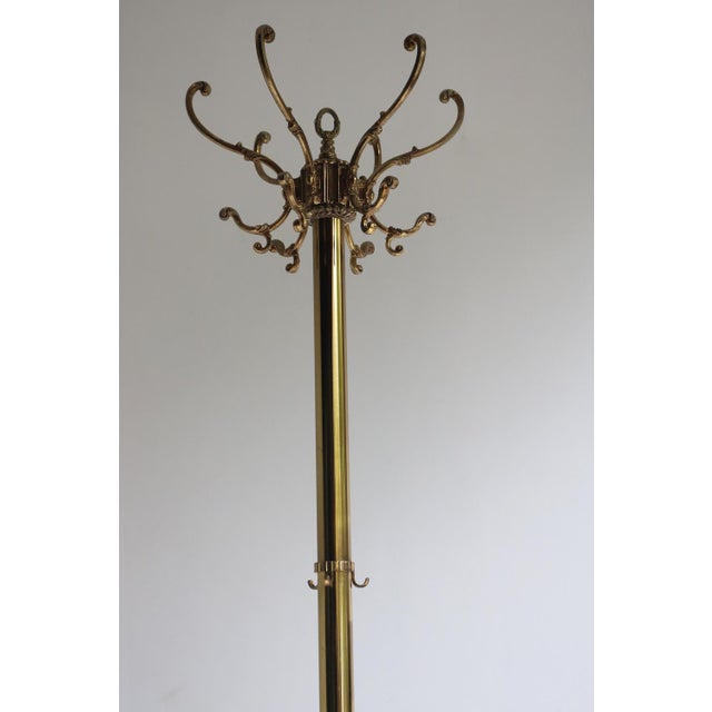 Vintage Regency Coat Rack with Wide Decorated Base, 1960 For Sale - Image 4 of 13