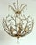 Brass and Lead Crystal 5-Light Chandelier, 1970s For Sale - Image 11 of 12