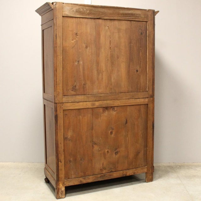 Wood Italian Wardrobe in Walnut For Sale - Image 7 of 14