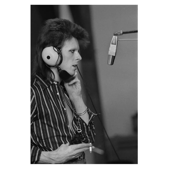 Mick Rock, Bowie Recording Pin Ups, 1973, Estate Photograph Print For Sale