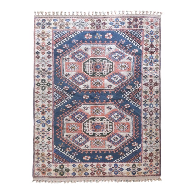 1960's Persian Wool Rug - 6.9 X 4.9 Ft For Sale