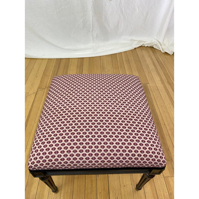 Mid 20th Century Vintage Vanity Bench Newly Upholstered For Sale - Image 5 of 5