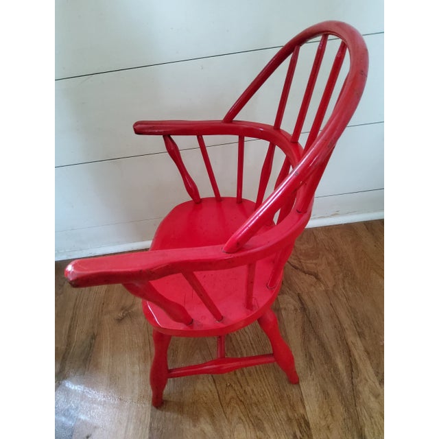 19th Century American Windsor Child's Armchair For Sale - Image 4 of 6