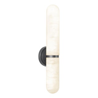 Regina Andrew Salon Alabaster Sconce Large, Oil Rubbed Bronze For Sale