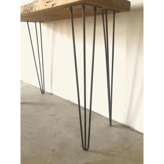 Live Edge Slab Console Table With Hairpin Legs Chairish