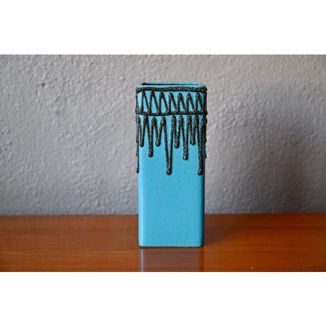 Blue Lava Drips Vase from Fohr Keramik, 1960s For Sale - Image 6 of 7