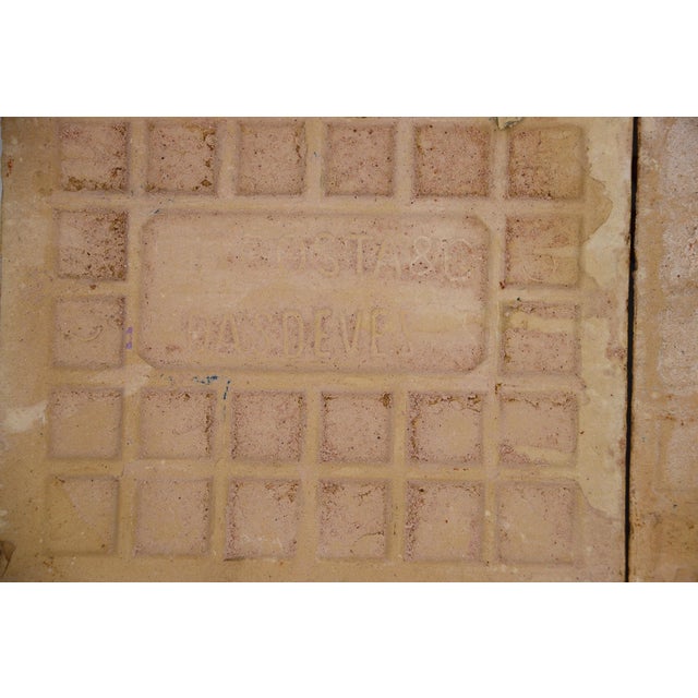 19th Century Set of Four Geometric Mediterranean Large Tiles, Portuguese For Sale - Image 13 of 13