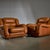 Brown Leather Sofa and Lounge Chairs, 1970s, Set of 3 For Sale - Image 4 of 18