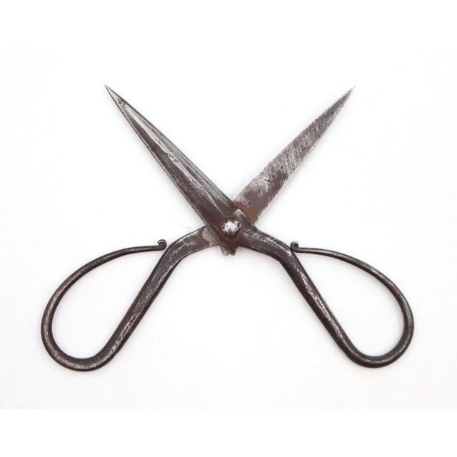 Traditional Vintage Steel Household Scissors For Sale - Image 3 of 3