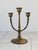 Farmhouse Vintage Brass Three Arm Candelabra For Sale - Image 3 of 6