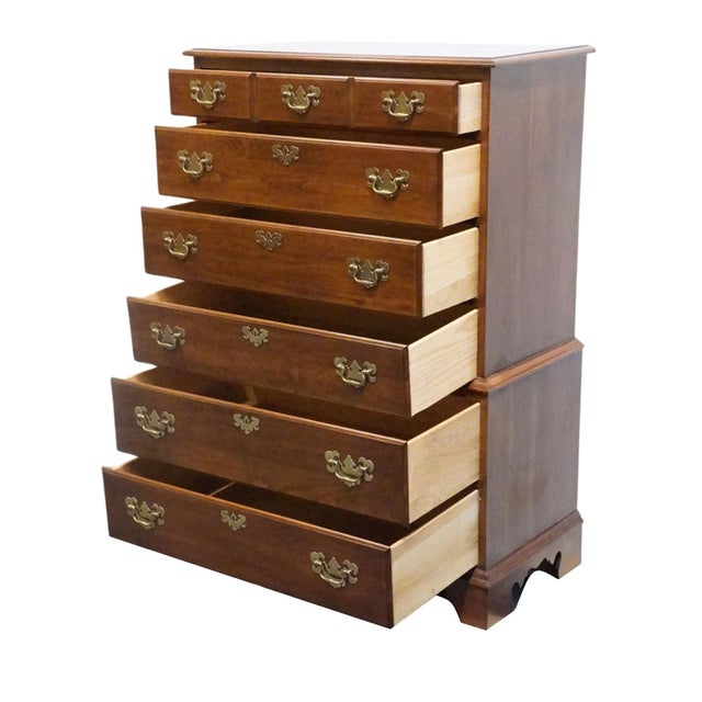 Brown Pennsylvania House Solid Cherry Traditional Style 35" Chest on Chest For Sale - Image 8 of 14