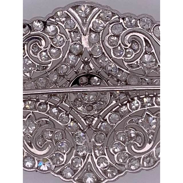 Vintage Diamond Cluster Brooch For Sale - Image 9 of 12