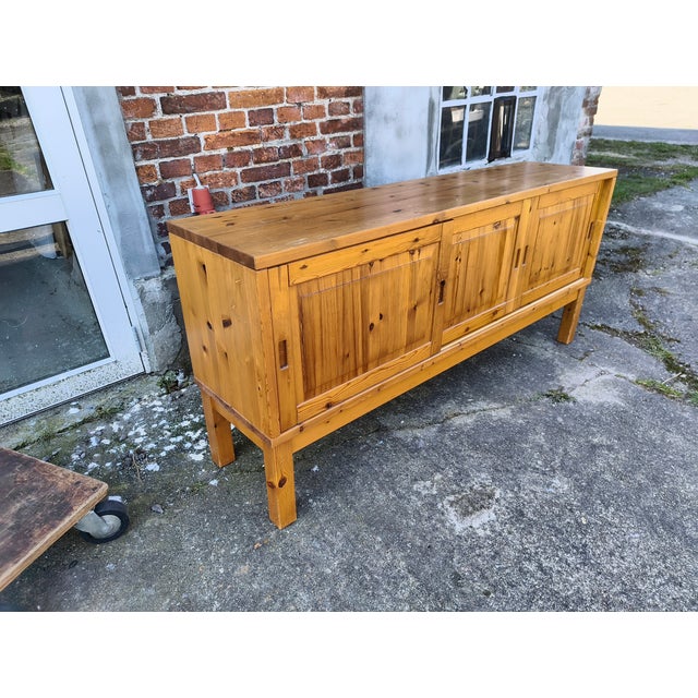 1970s Danish Sideboard in Pine Wood, 1970s For Sale - Image 5 of 7