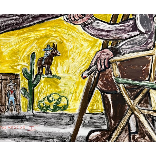 Red Grooms, Huge Red Grooms Monotype Oil Painting LA Hollywood Circus Film Cartoon Pop Art, 2006 For Sale - Image 13 of 18