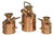 Vintage English Polished Checkpump Petrol Canisters, 1965, Set of 3 For Sale