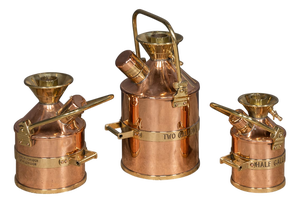 Vintage English Polished Checkpump Petrol Canisters, 1965, Set of 3