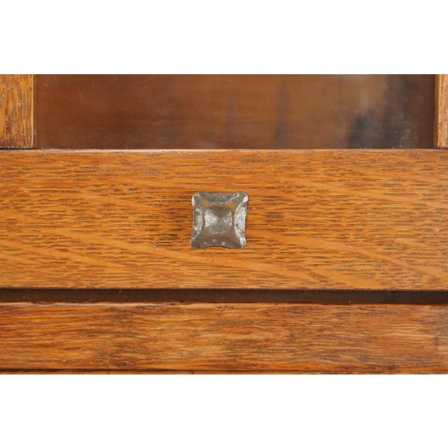 Early 20th Century Vintage Arts & Crafts Six Section Barrister Bookcase For Sale - Image 5 of 9