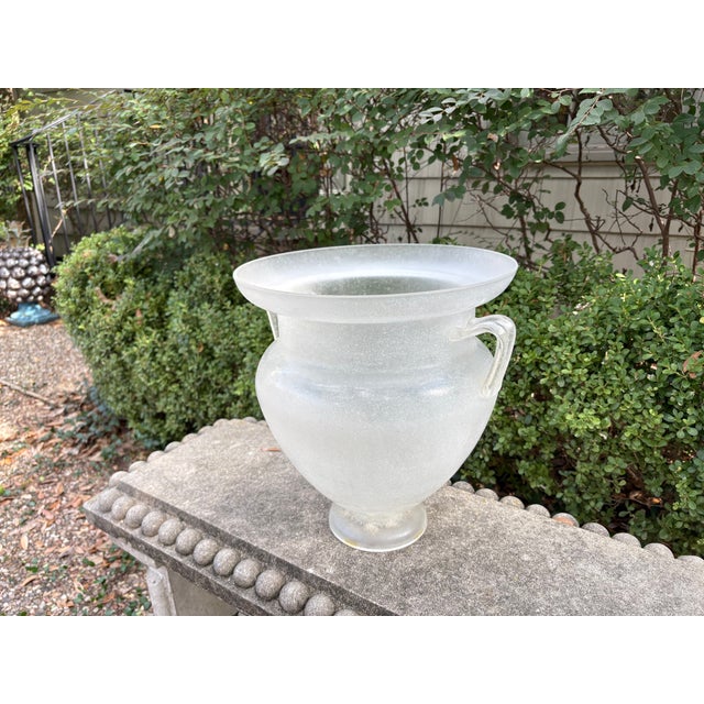 1930s Murano Glass Urn Signed Seguso For Sale - Image 9 of 14