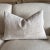 Mid-Century Modern Pillow Made from Antique French White Grain Linen For Sale - Image 3 of 7