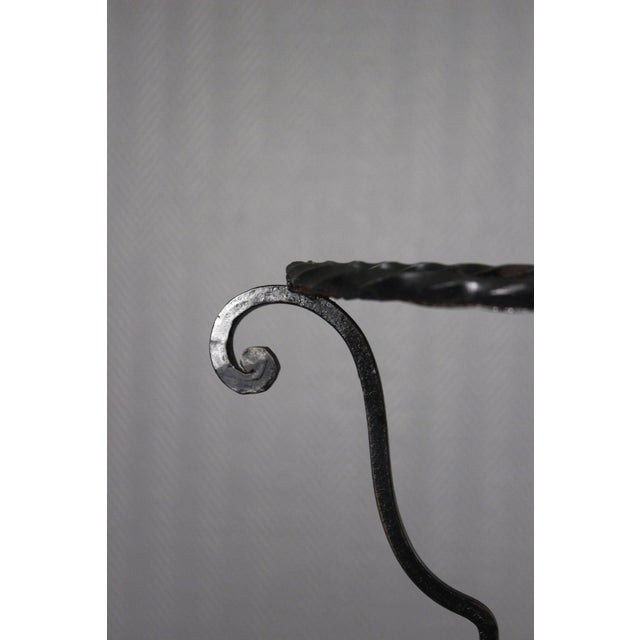 French Wrought Iron Gueridon Column Table by Gilbert Poillerat, 1930s For Sale - Image 9 of 17