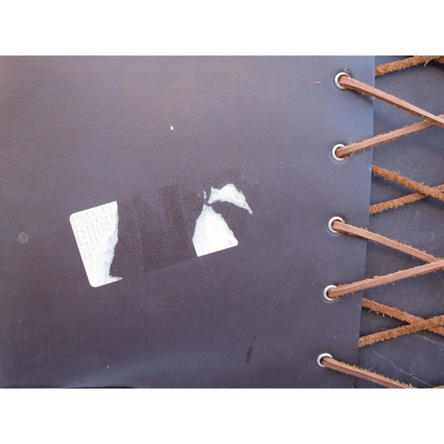 Set of 4 Vintage Knoll Spoleto Side Dining Chair, Chrome + Brown Leather For Sale - Image 10 of 11