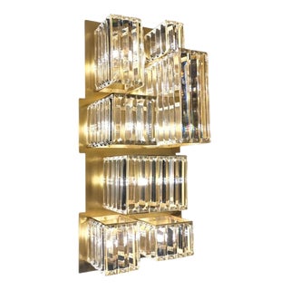 Collection Labirinto Wall Lamp in Metal and Crystal by Jago For Sale